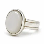 Opal Aura Oval Opal Ring in 925 Sterling Silver Side Anglex