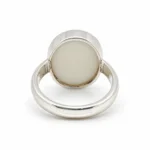 Opal Aura 925 Sterling Silver Oval Shaped Ring Angled View